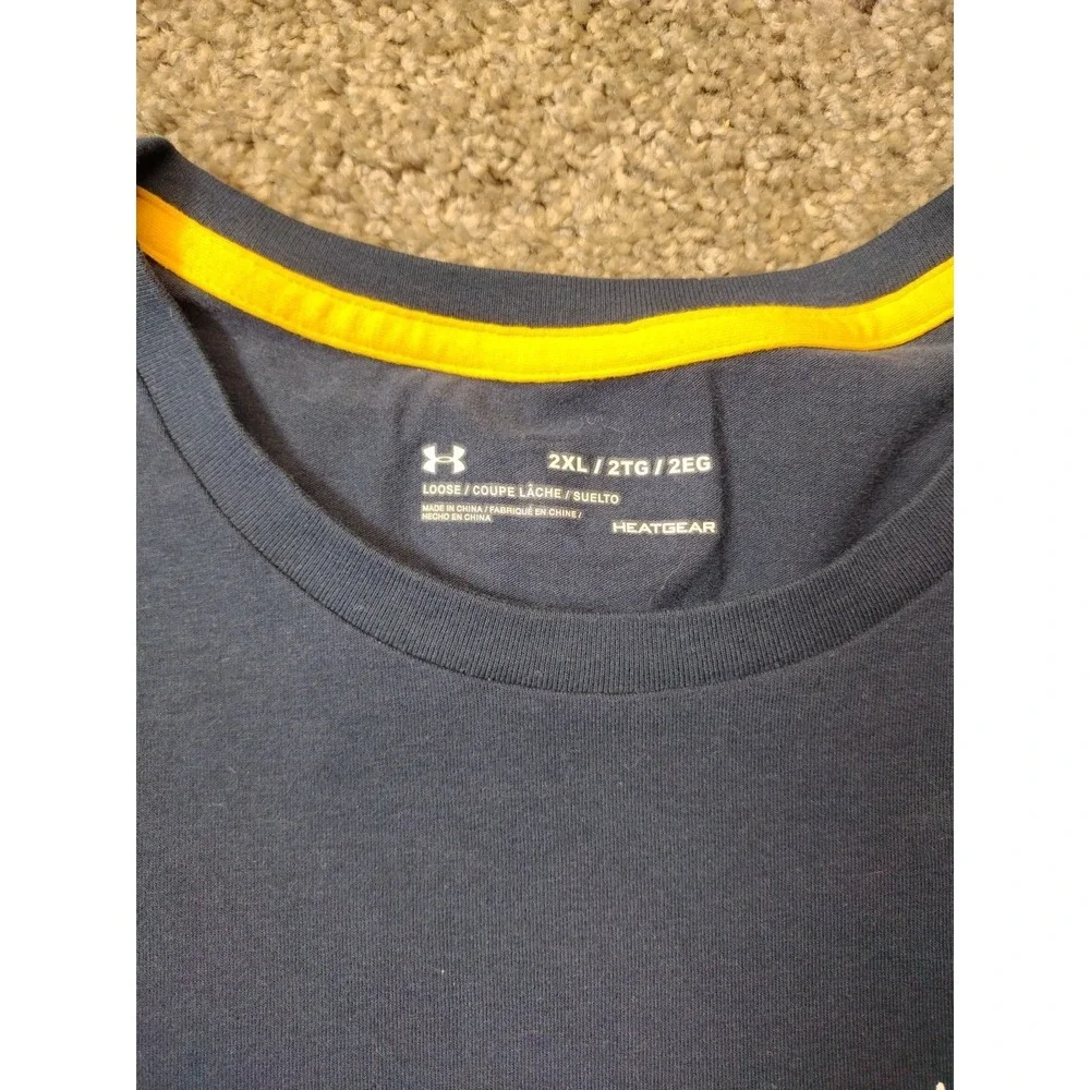 Under Armour Project Rock Blood Sweat Respect 2XL Short Sleeve Shirt Blue